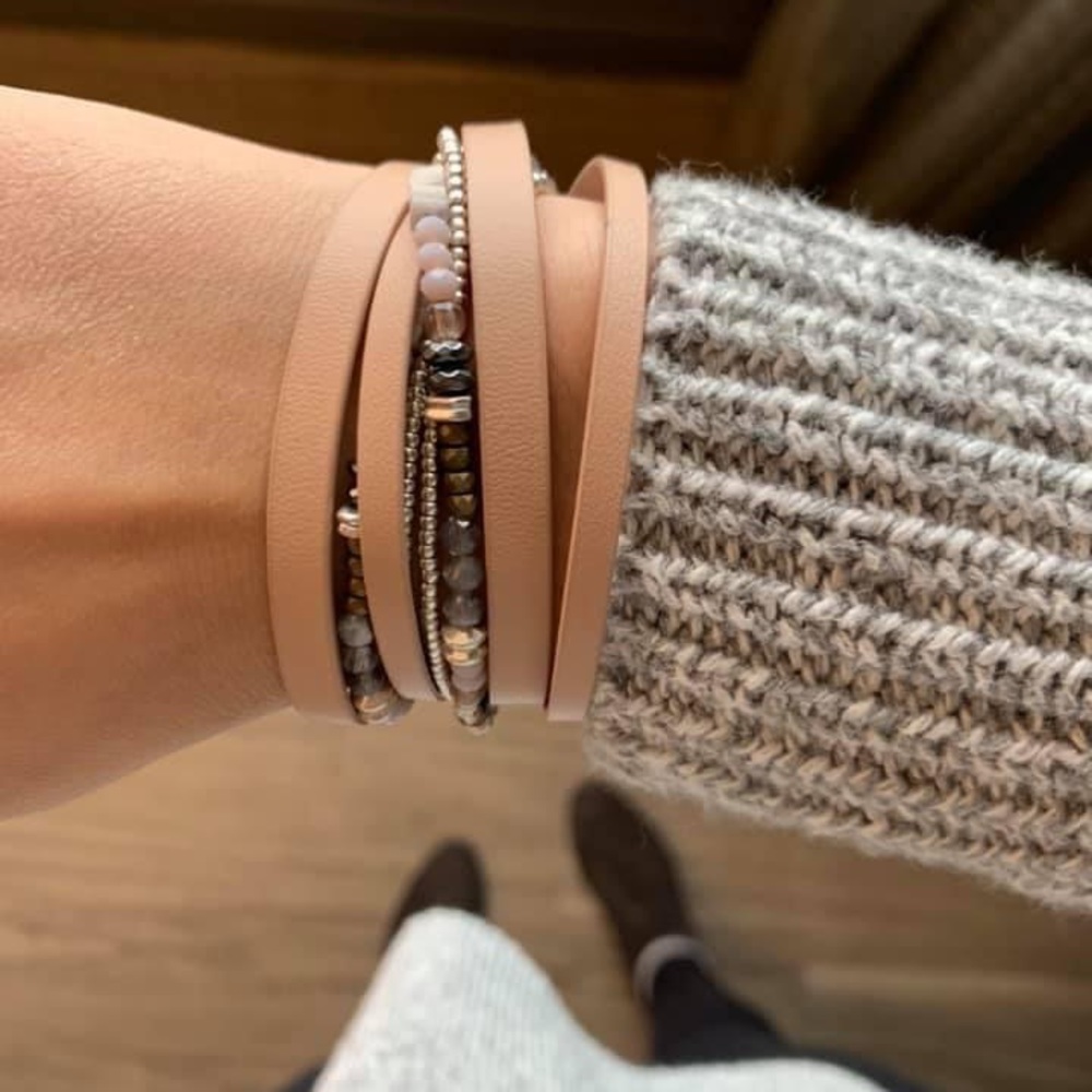 Yves leather wrap bracelet